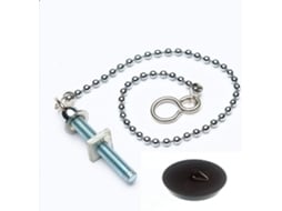 Conjunto Completo De 2 Correntes De Bolinhas Para Pia Com Tampa Preta De 300 Mm