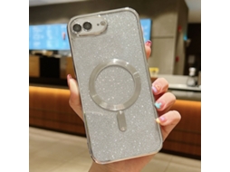 Capa De Tpu Para Iphone 7 Plus - Glitter - Acabamento Eletroplástico - Magsafe