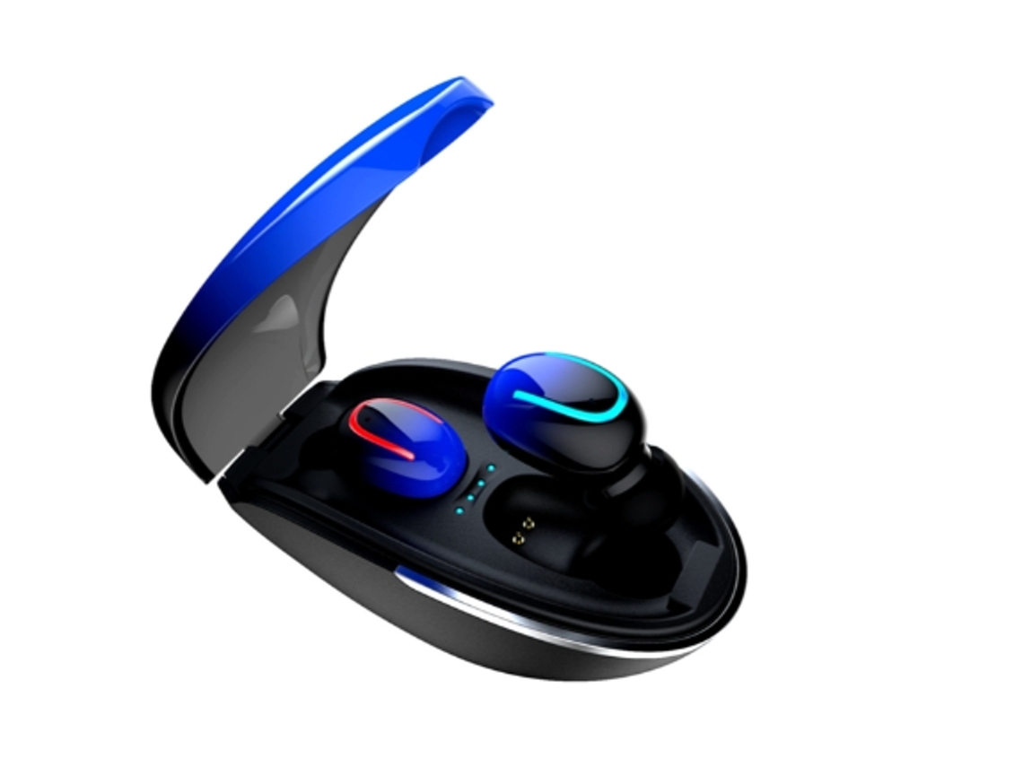 Fones Bluetooth Tws Ipx7 Estéreo Microfone Azul