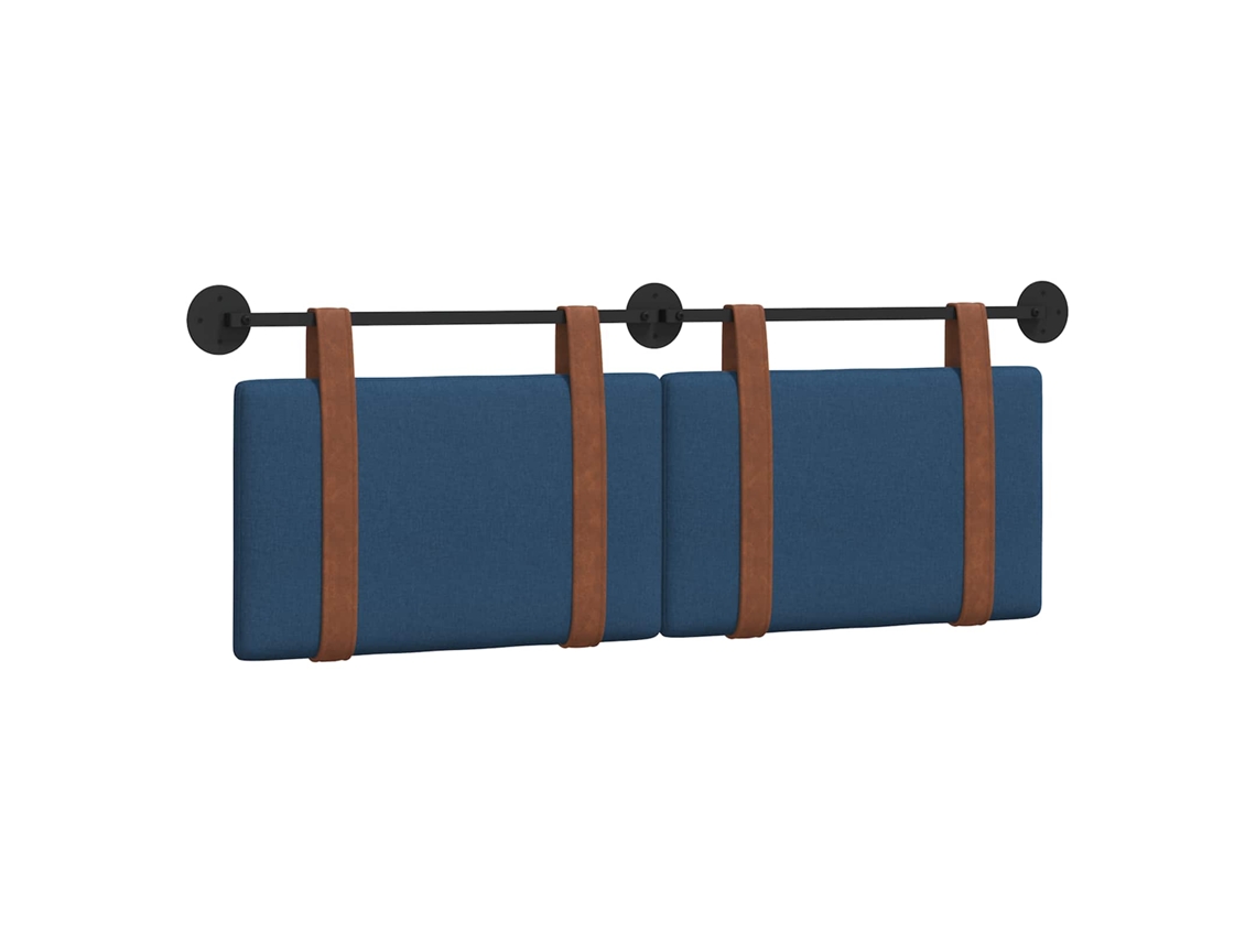 Conjunto 1 Cabeceira Suspensa Vidaxl Azul Couro Sintético (150 X 55 X 5 Cm)
