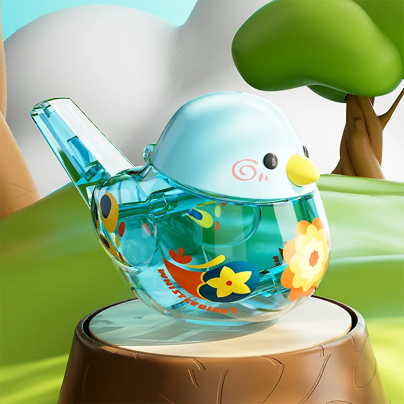 Apito de Brinquedo Infantil em Formato de Pássaro para Brincar na Água, Brinquedo Educativo, Presente para Crianças MDUG (azul)