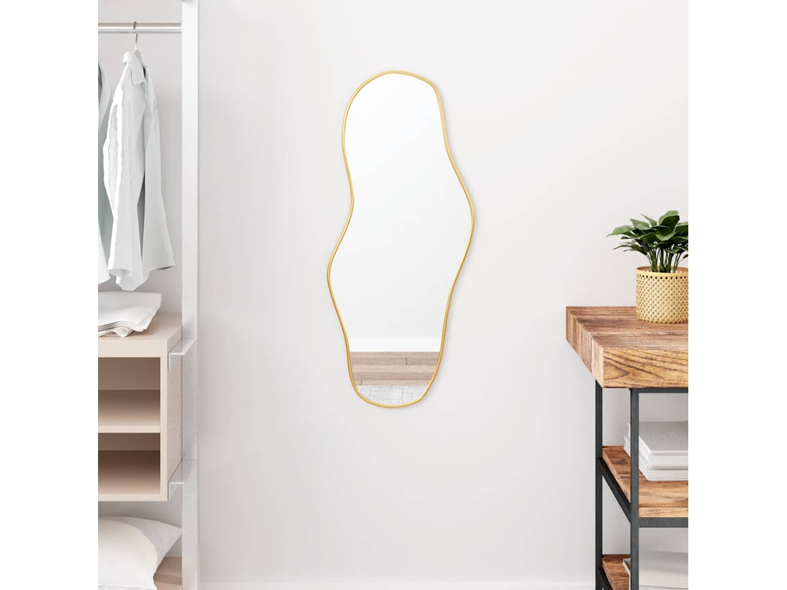 Vidaxl Espelho De Parede 80x35 Cm Dourado