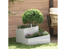Vidaxl Vaso De Jardim Prateado 60 X 60 X 50 Cm Aço Inoxidável