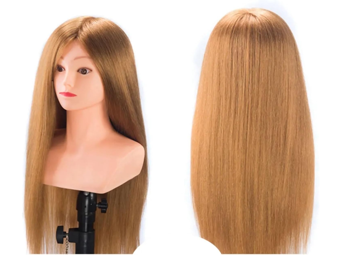 Cabeça de Manequim SFUSHOS, 85% de cabelo humano, prática