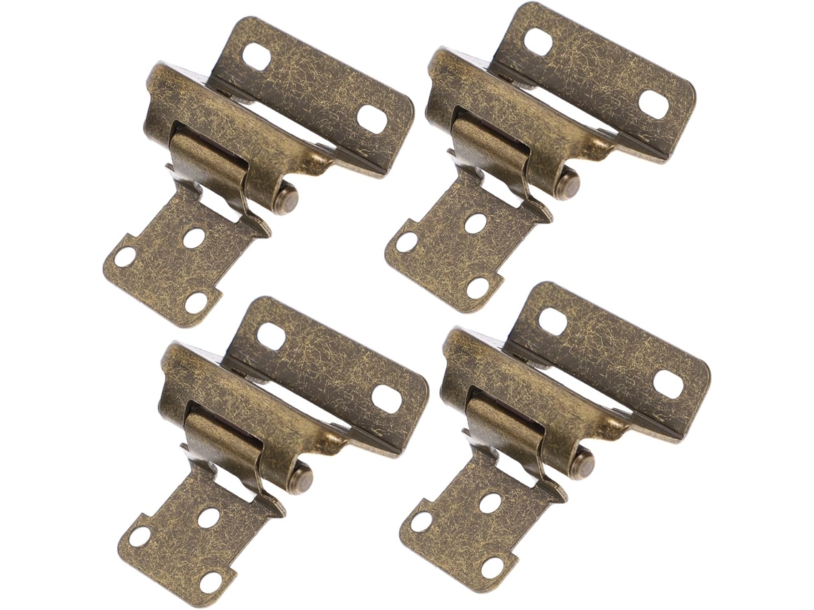 Dobradiças De Ferro Dourado Zerodeko 4 Peças Para Armários Cozinha, Resistentes À Deformação, Reutilizáveis E Com