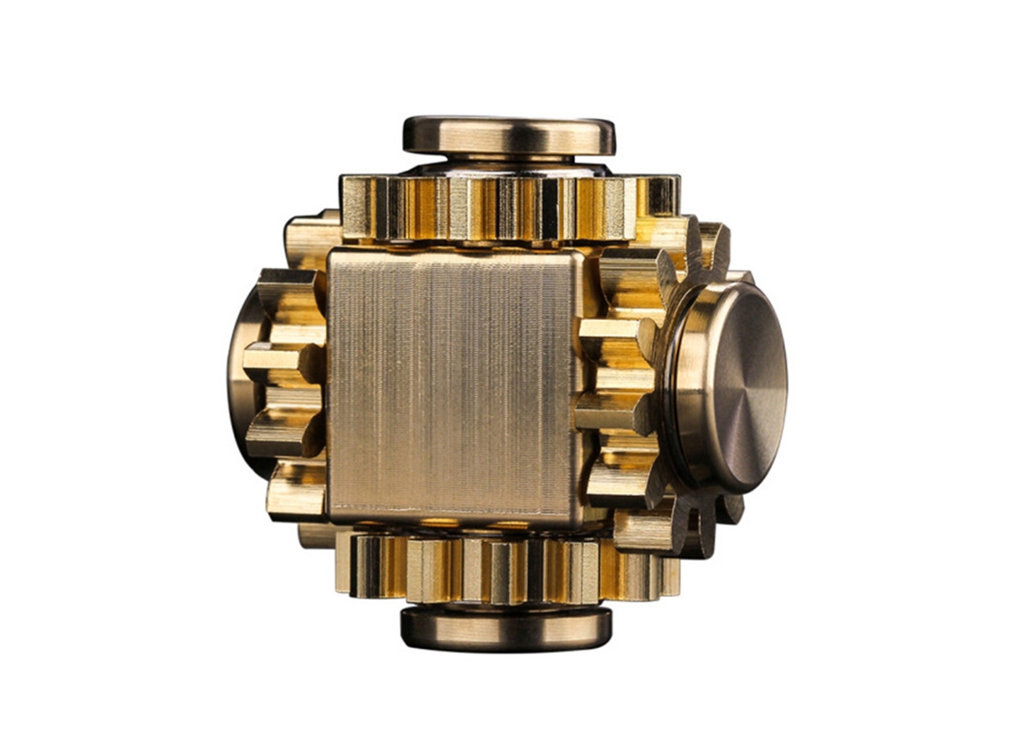 Brinquedo Anti-estresse Cubo Metal Giratório Latão Para Adultos E Crianças Presente