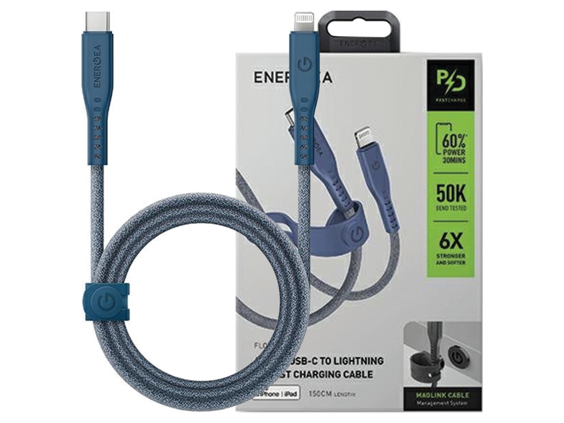 Cabo Energea Flow Usb C Para Lightning Para Iphone 60w 3a Pd Carregamento Rápido