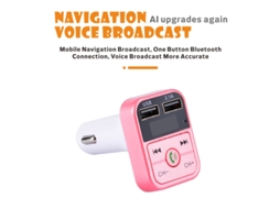 Transmissor Fm Bluetooth V5.0 Para Automóveis/camiões, Alta-voz 12/24v, Leitor De Música Edr, Adaptador, Duas Portas Usb.2