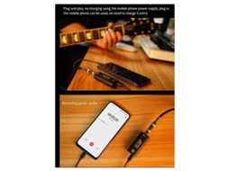 Placa de som portátil USB Momix Cab para guitarra, fones de ouvido, gravação, transmissão ao vivo, plug and play M Brilvibera