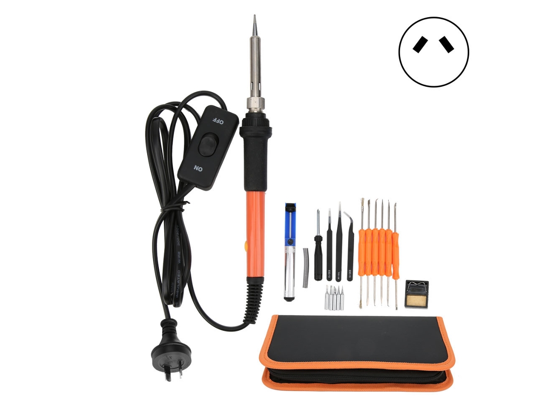 Conjunto De Soldadura Elétrica Regulável De Temperatura Com Interruptor, 20 Peças, Ferramentas De Soldadura, Plugue Au Ac220v