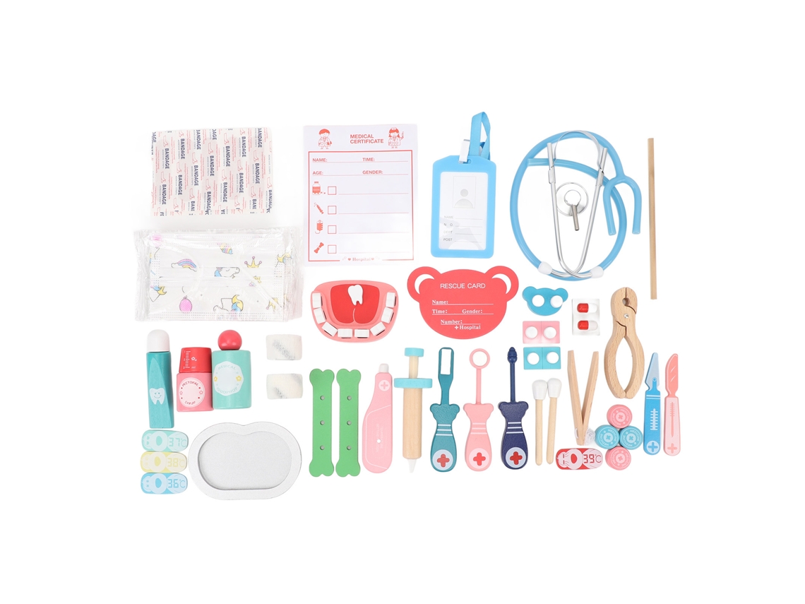 Conjunto De Brinquedo De Médico Para Crianças Com Estetoscópio, Kit De Médico Para Bebês E Crianças Pequenas