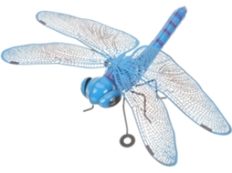 De Parede Libélula Azul Em Metal, Ornamento De Ferro Artesanal, Peça De Decoração Resistente Feita À Mão Para Casa E Gokoco