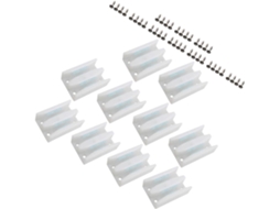 Conjunto De 10 Guias Para Portas Vidro Deslizantes Com Função Anti Oscilação E Parafusos Instalação Em Banheiros Hotéis