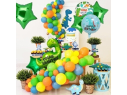 Kit De Decoração Com Balões Para Festa De Aniversário De Dinossauro, Balões De Papel Alumínio Com Função De Suporte Para Comemorações Infantis Com Tem