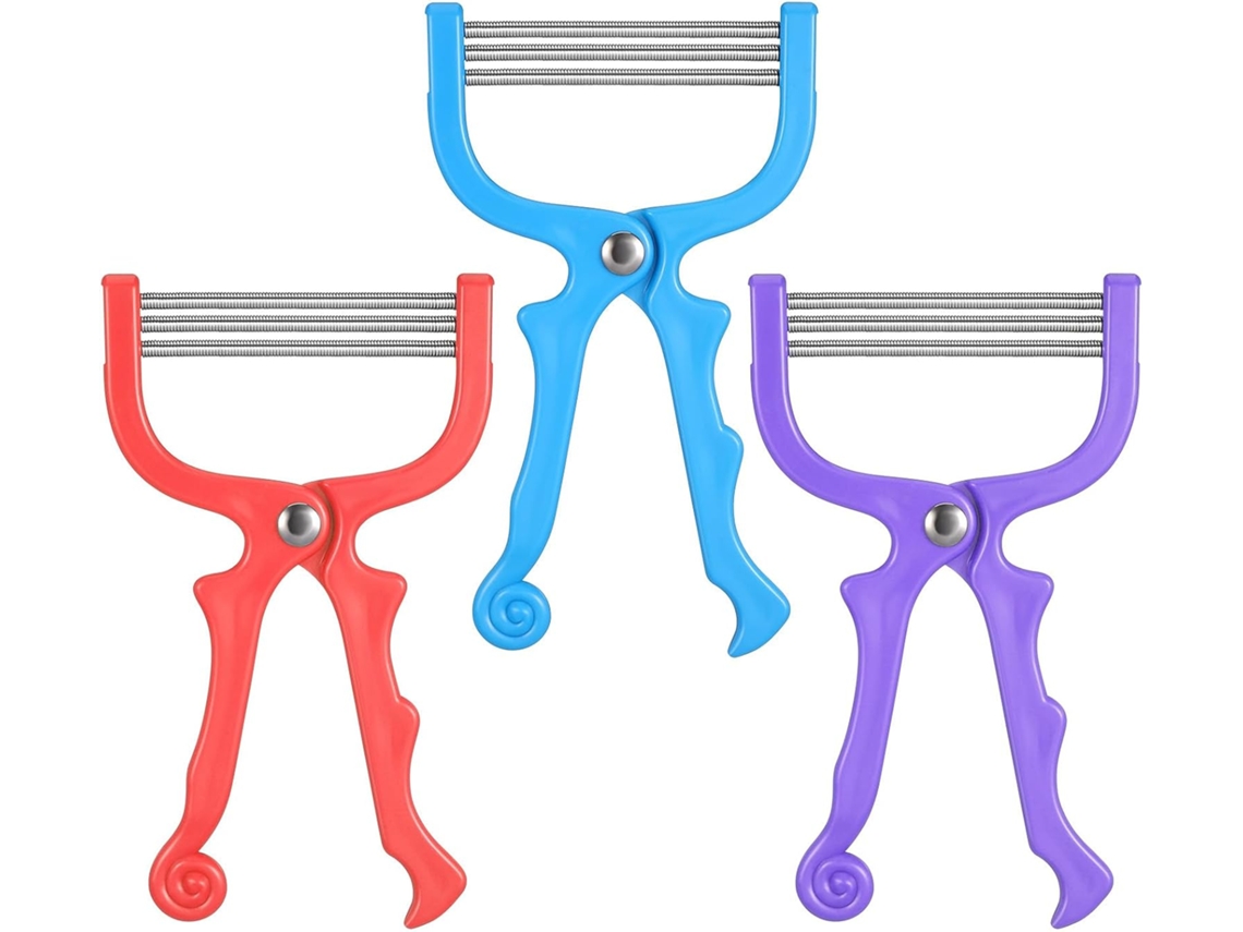 Conjunto De 3 Peças De Removedor De Pelos Faciais Com Mola, Em Plástico E Metal, Para Homens E Mulheres.