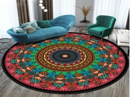 Lurelia Tapete Redondo Floral 60 Cm Sala Quarto R793