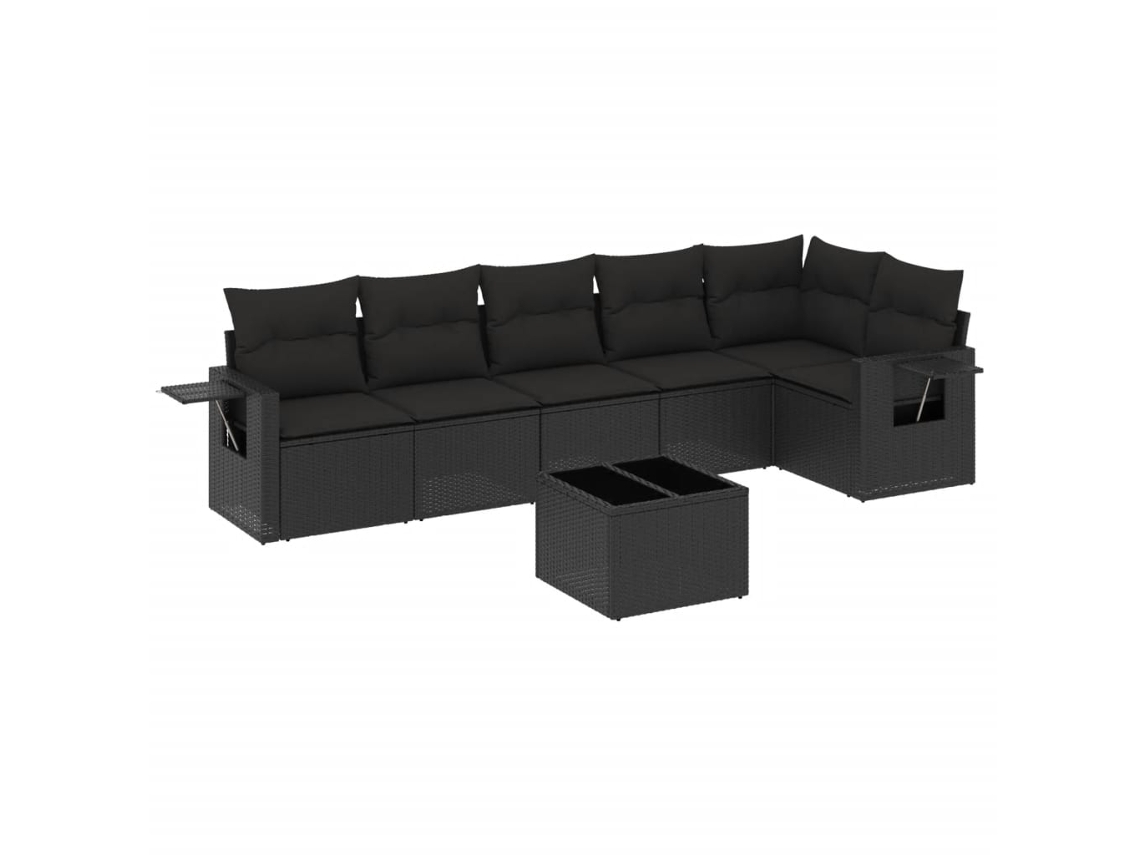 Garden Sofa Set, Garden Sofa Sets Vidaxl Preto Rattan / Vime (n/a)