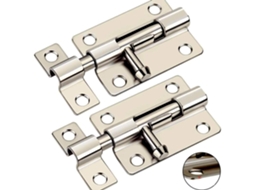 Fechadura De Segurança Para Porta, Aço Sólido Reforçado E Espesso, Trinco De 7,6 Cm, 3 Polegadas, Trava E Privacidade, Prateado