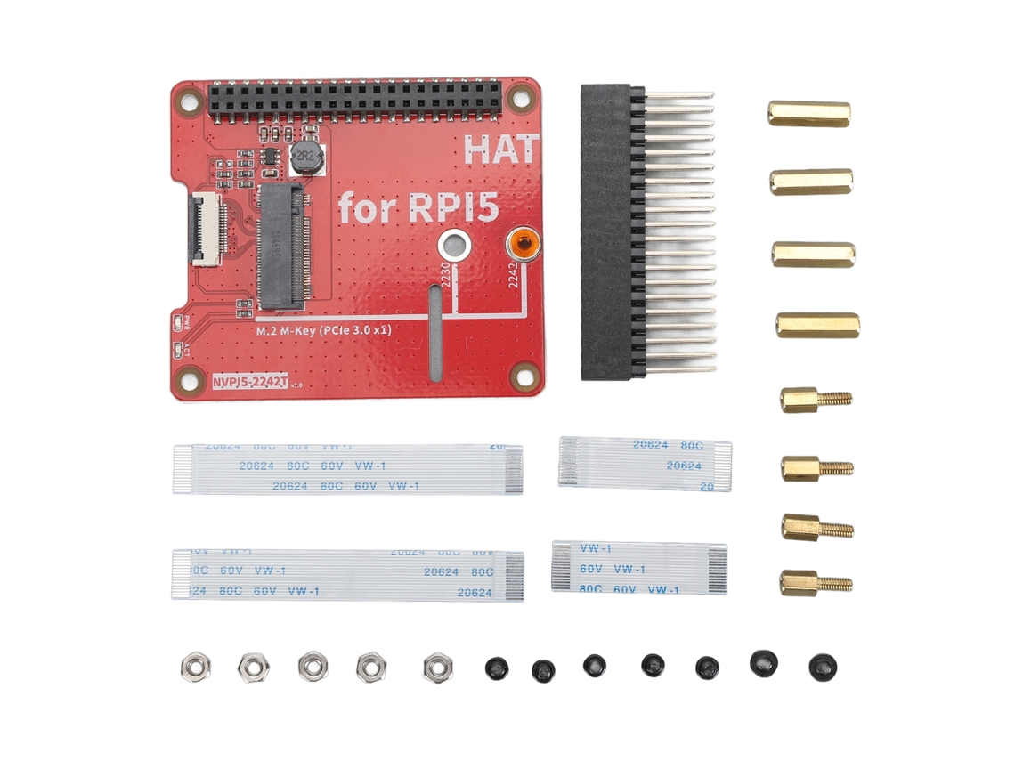 Placa Adaptadora De Expansão M.2 Nvme Para Ssd Pcie Para Pi 5 8gb 4gb 2gb 1gb