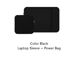 Capa Para Laptop De 14 Polegadas, Acolchoada E Macia Com Zíper, Bolso Frontal E Bolsa Para Acessórios, Preta Slowmoose