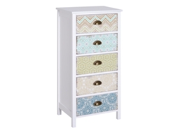 Cômoda com 5 Gavetas,design Moderno,46x34x97,5cm,colorido BTFORUS