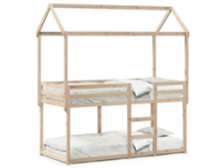 Bunk Bed, Bunk Beds Vidaxl Marrom Madeira De Pinho (90 X 190 Cm)