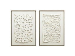 Pintura Home Esprit Branco Moderno 50 X 3 X 70 Cm (2 Unidades)