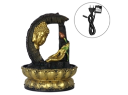 Estátua Buda Dourado Fontainha Mesa Decoração
