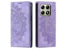 Capa De Couro Estampada Estilo 010 Para Xiaomi 14t Com Fecho Magnético Automático