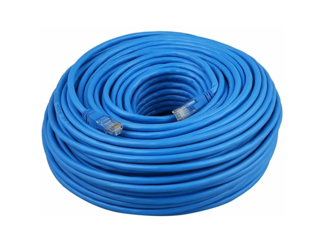 Lurelia Cabo Ethernet Cat6 Rj45 1000 Mbps 100 M Plano Azul Para Rede Lan