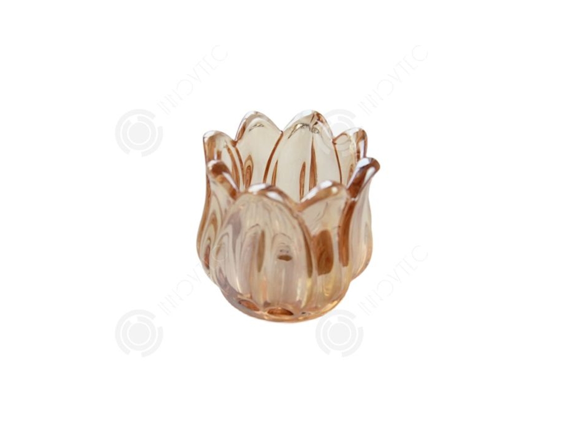 Inn Ornamentos 6,5x6cm Suporte Para Vela Tulipa Em Vidro Decoração De Mesa Vela Perfumada Decoração De Interior Pequenos Objetos Decorativos Innovtec