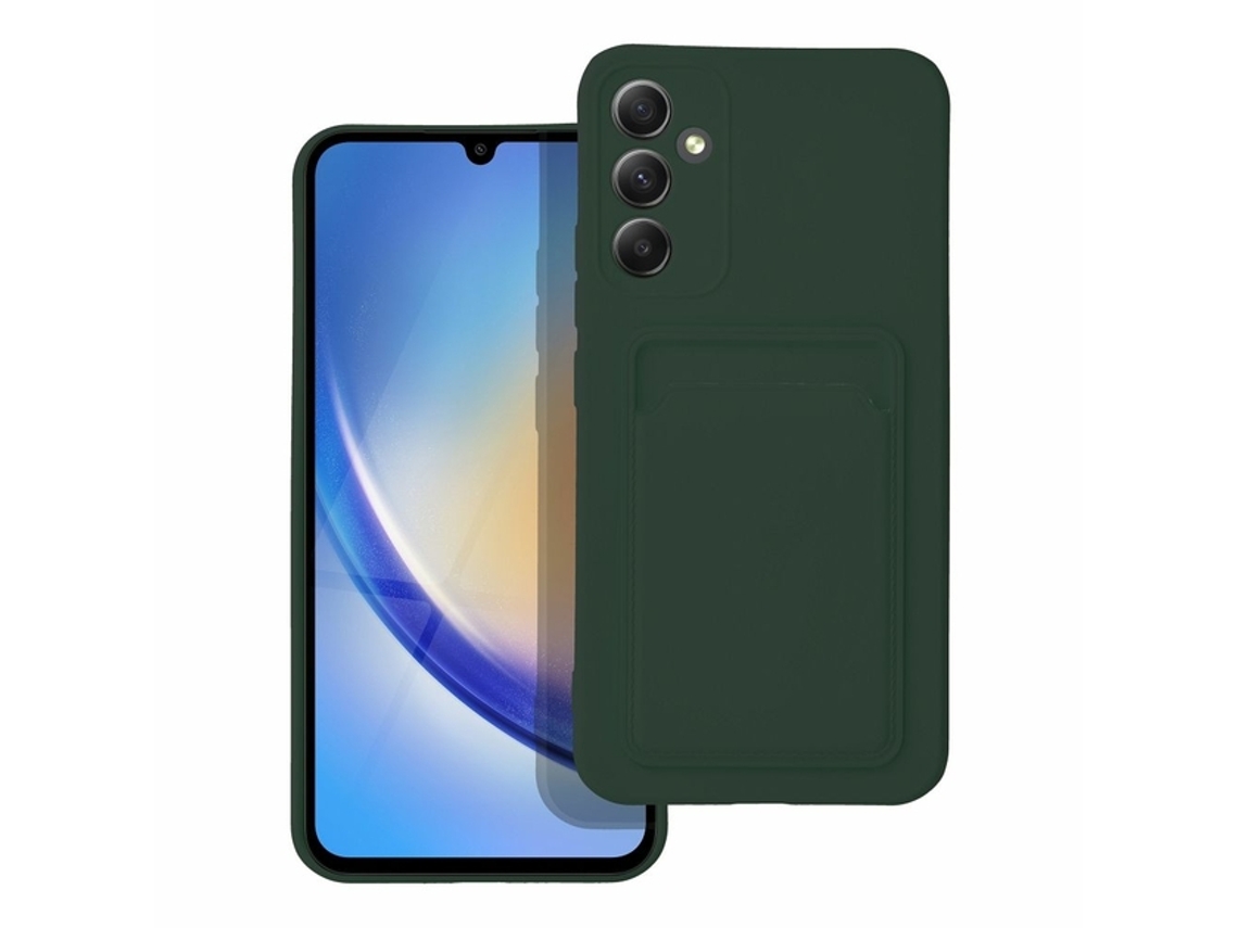 Estojo para Samsung Galaxy A34 5G GENERIC com Porta-Cartões Verde
