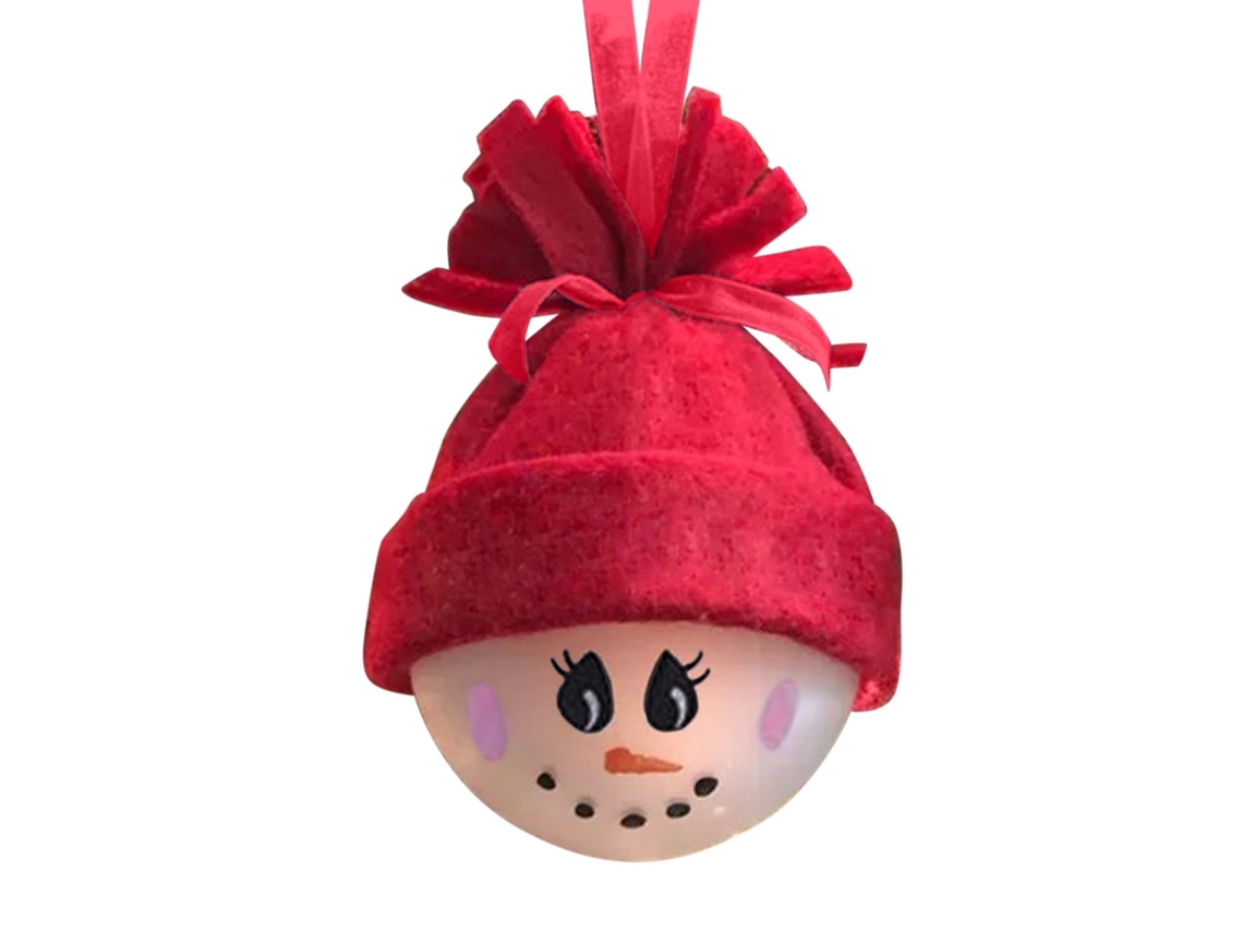 Bola De Natal Personalizada Vermelha Decoração Natalina