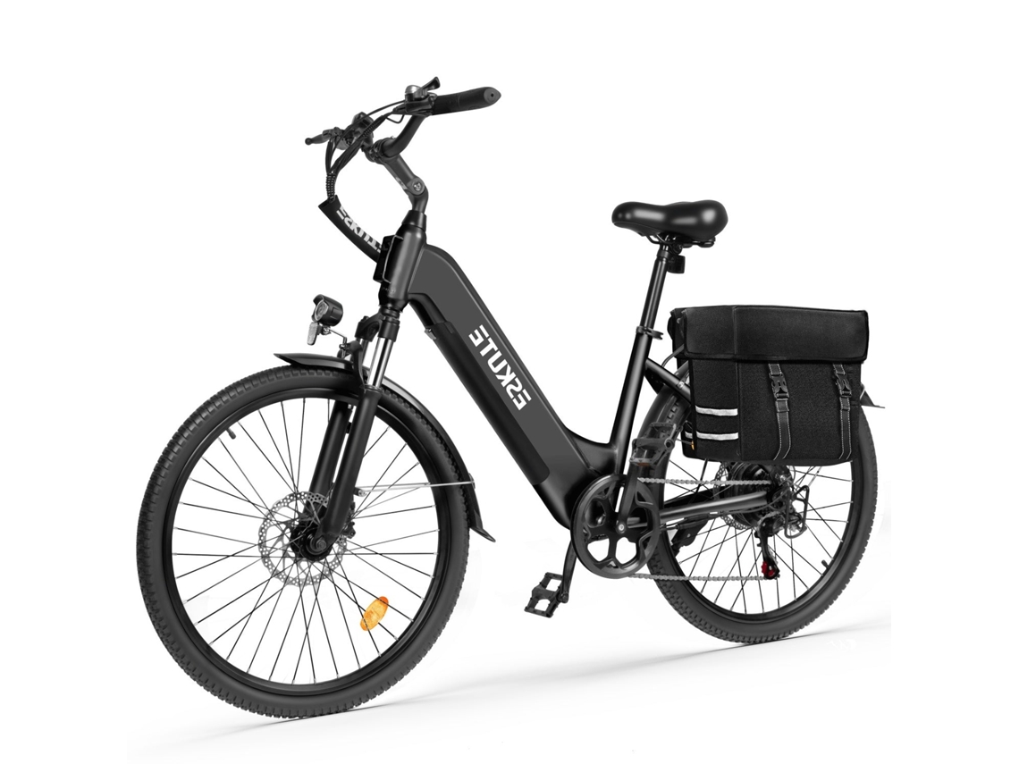C202 Bicicleta Elétrica 250w 48v17.5ah 26'' Acessórios Preto ESKUTE