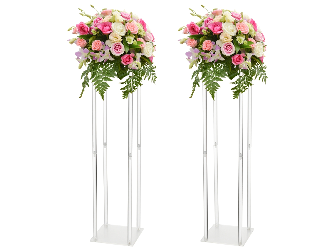Laxiscreed Bandeja De Flores Em Acrílico Para Casamentos Com Guia De Acesso E Design Duplo
