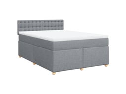 Box Spring Bed, Box Spring Beds Vidaxl Cinzeto Tecido (140 X 200 Cm)
