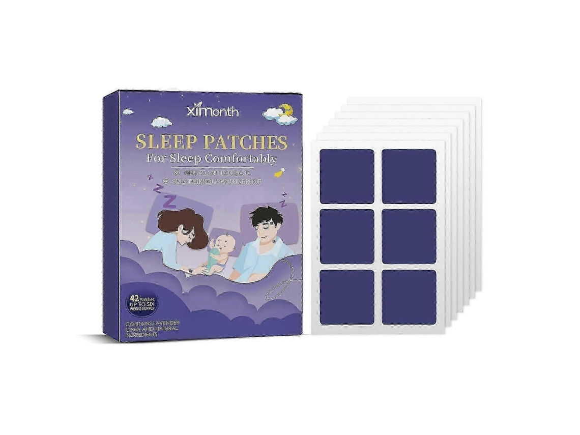 Adesivo para Dormir Auxiliar Natural para Dormir com Lavanda e Mentol, Alivia o Estresse e Melhora a Qualidade do Sono, 42 Adesivos. TAISHENGDA