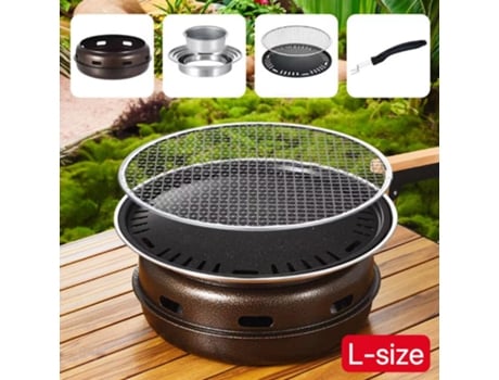 Grade Para Churrasco A Carvão, Ideal Para Uso Doméstico Ou Camping Ao Ar Livre, Portátil E Sem Fumaça, Com Grade Para Assar Alimentos. Viewleaf