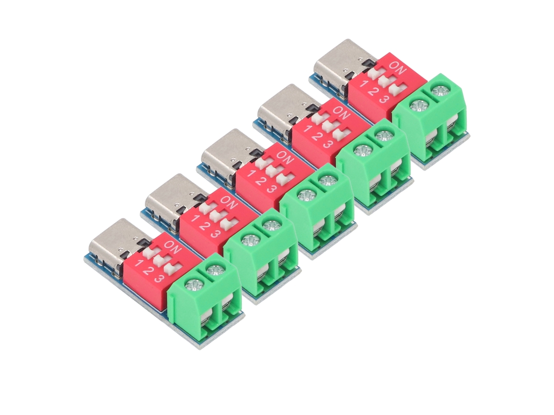 Módulo Placa Gatilho Usb C Pd Qc 5v-20v 5pcs