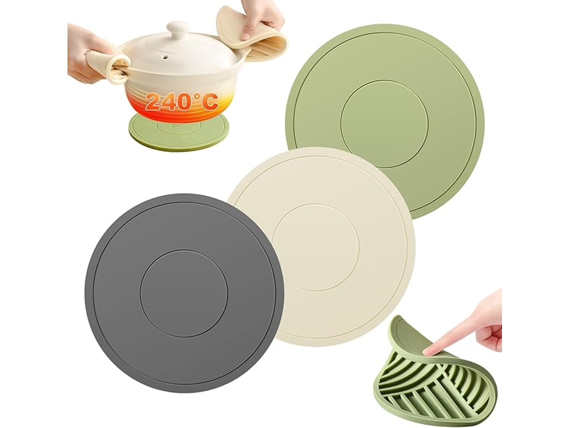 Bases de silicone redondas 16cm para panelas, bules e tigelas ZYBLSSBB
