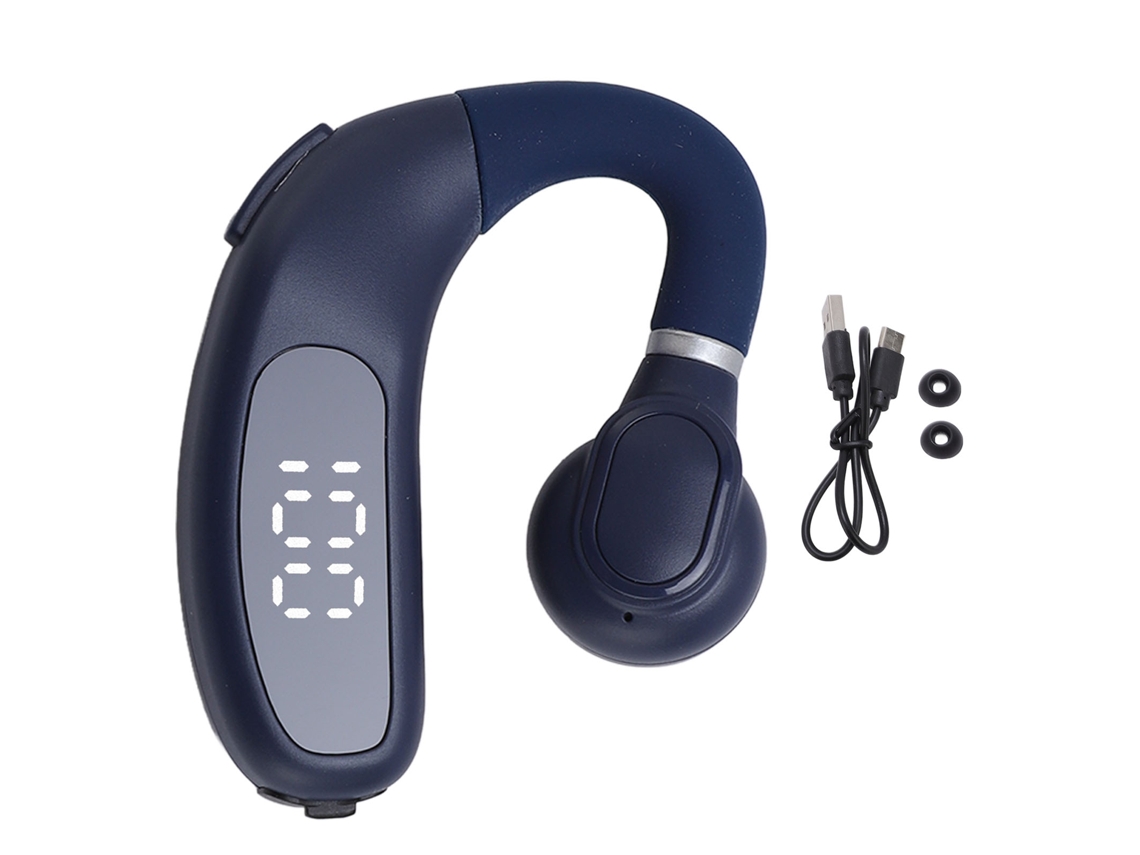 Fones de ouvido Bluetooth supra auriculares com gancho, display digital, cancelamento de ruído | EOOCOO