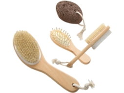 Escova De Massagem Corporal Esfoliante, Escova Para As Costas Uso No Chuveiro, Escovação A Seco E Molhado Com Pedra