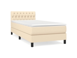 Box Spring Bed, Box Spring Beds Vidaxl Creme Tecido (90 X 200 Cm)