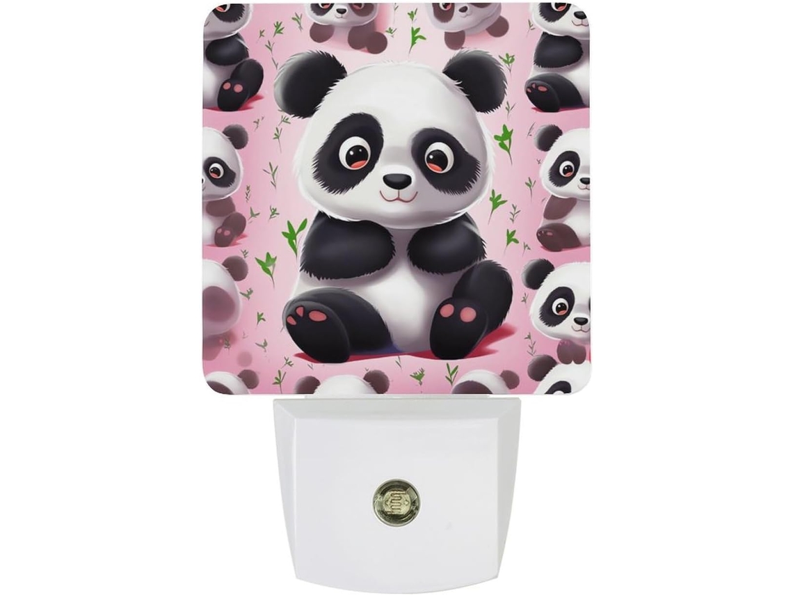 Luminária de parede Panda Star com sensor crepuscular, luz LED brilhante, eficiente em termos de energia, ideal para...