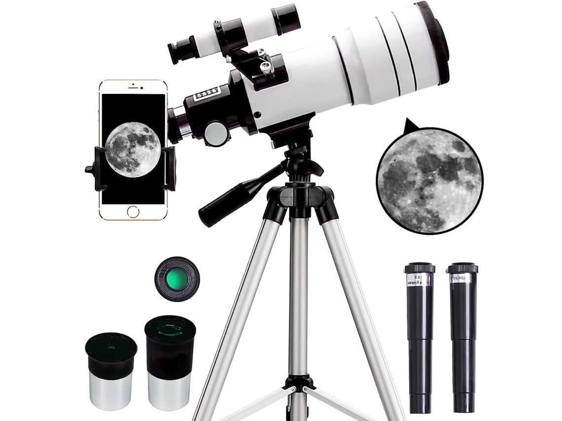 Telescópio Hd Profissional F30070, Alta Ampliação, Prisma Bak4, Ideal Para Observação Da Lua, Estrelas E Aves. Viewleaf