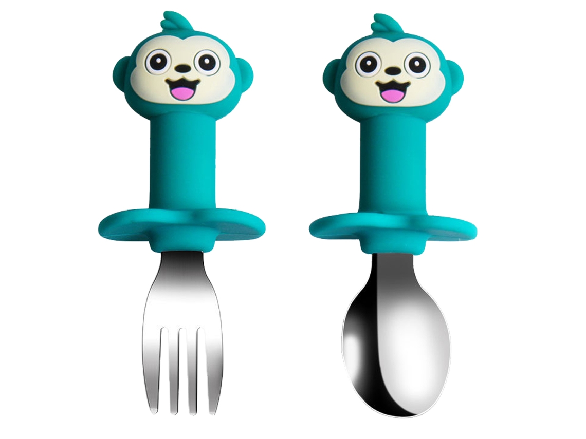 Conjunto de Utensílios para Bebês Colher e Garfo de Aço Inoxidável NEVEANCE