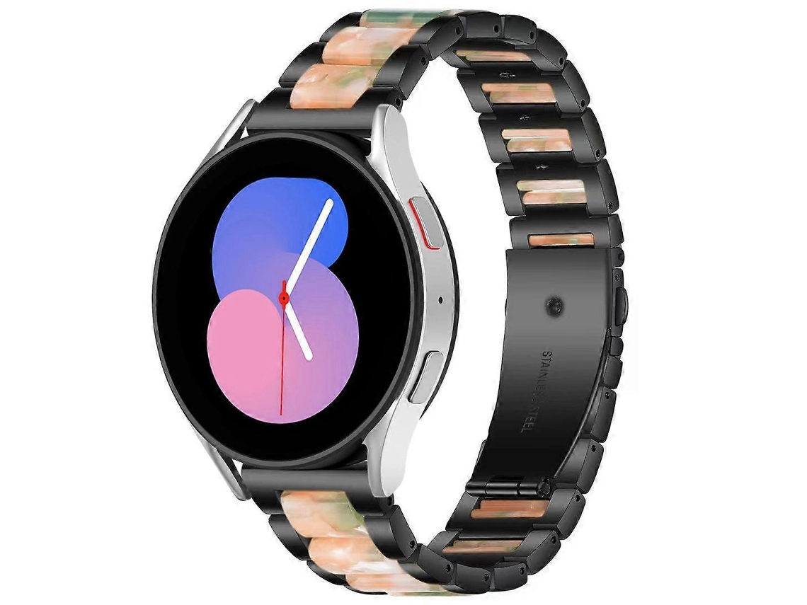 Pulseira De Metal Resinado Intercalada Para Galaxy Watch 5 40/44mm