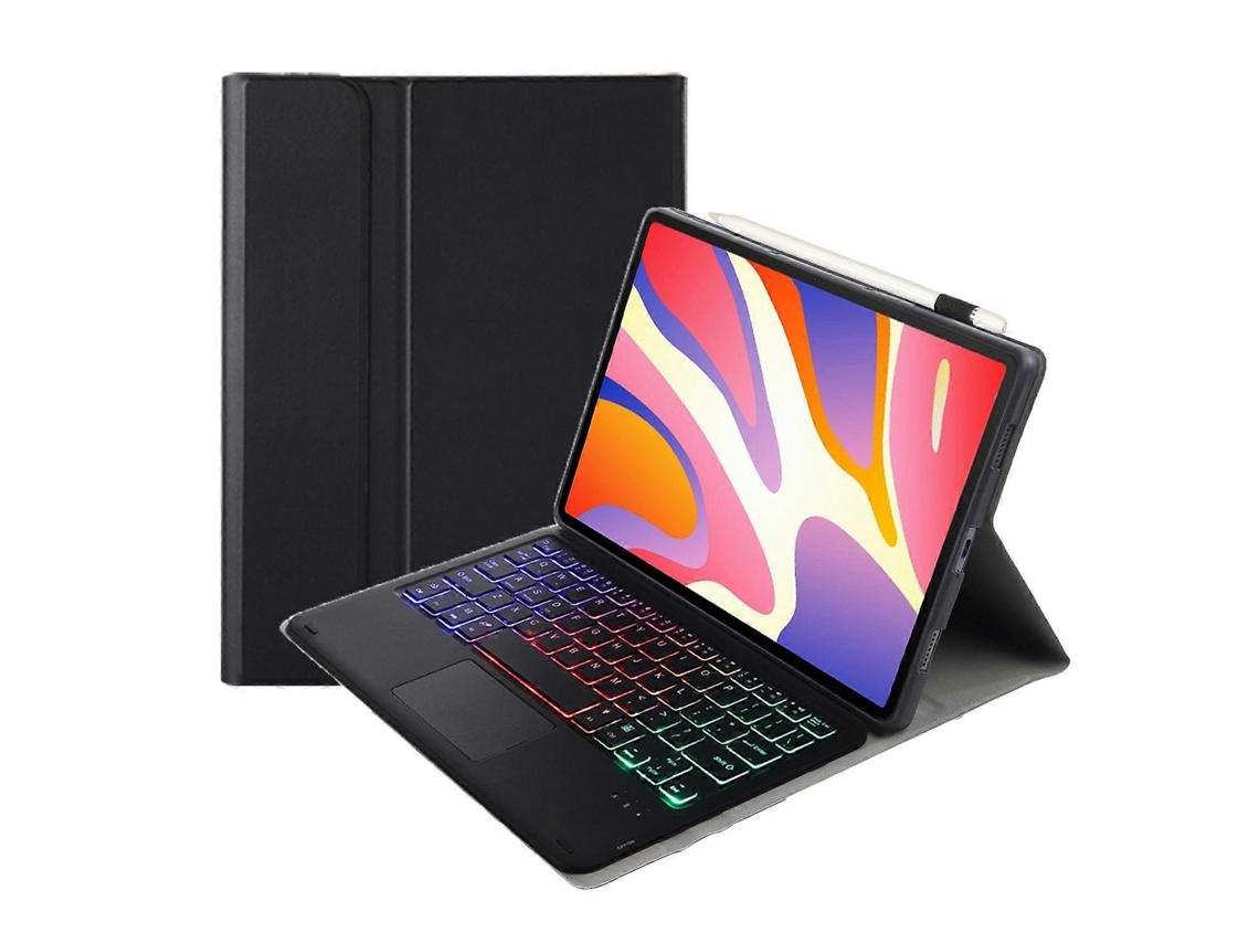 Capa De Couro Ultrafina E Destacável Com Teclado Bluetooth Retroiluminado E Touchpad Para Tablet Huawei Matepad Se 11 2024 (ah21-as)