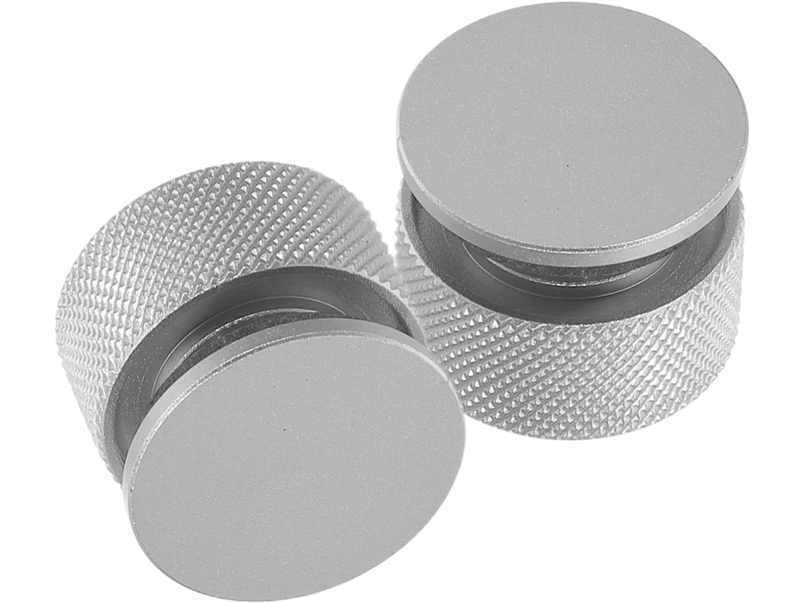 Conjunto de 2 Parafusos Alumínio Prateado com Arruelas Silicone Antiderrapantes Topbathy