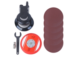 Lixadeira Pneumática 5 Polegadas 10000rpm com 5 Lixas Conector Europeu para Polimento